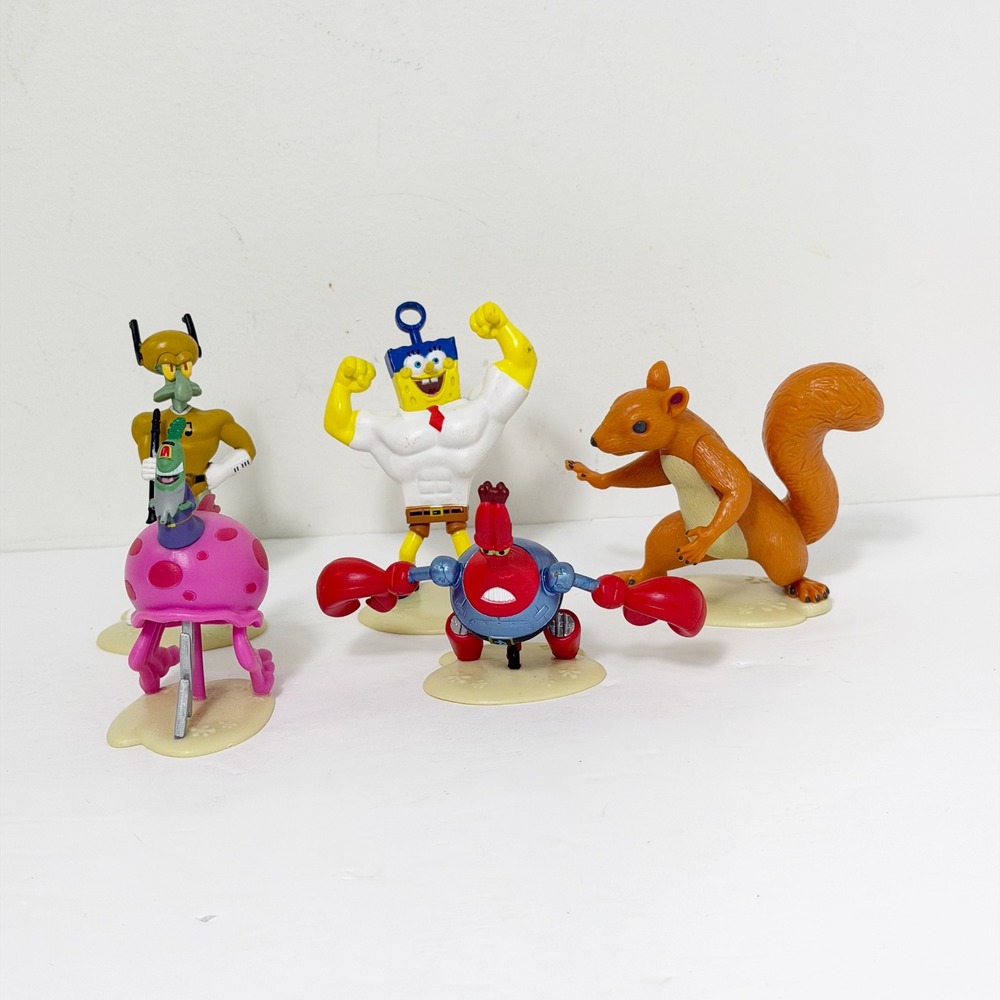 SpongeBob SquarePants Movie League Of Heros Superhero Figure Lot 5pc